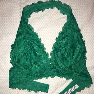 NWT green halter free people intimates bra